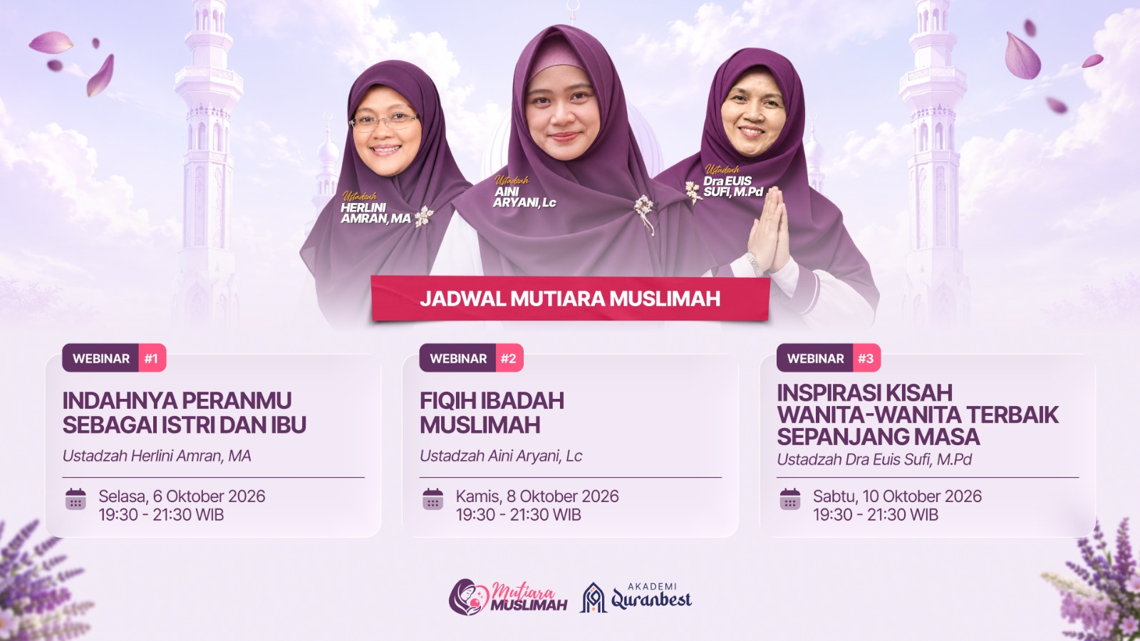 Flyer Resmi Webinar Mutiara Muslimah
